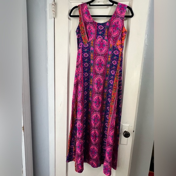Vintage Dresses & Skirts - Vintage Made in Hawaii Tropical Maxi Dress 6